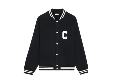 CELINE College Teddy Jacket In Fleece "Black/White"