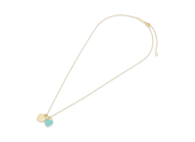 Tiffany & Co. Mini Double Heart Tag Pendant "Gold"