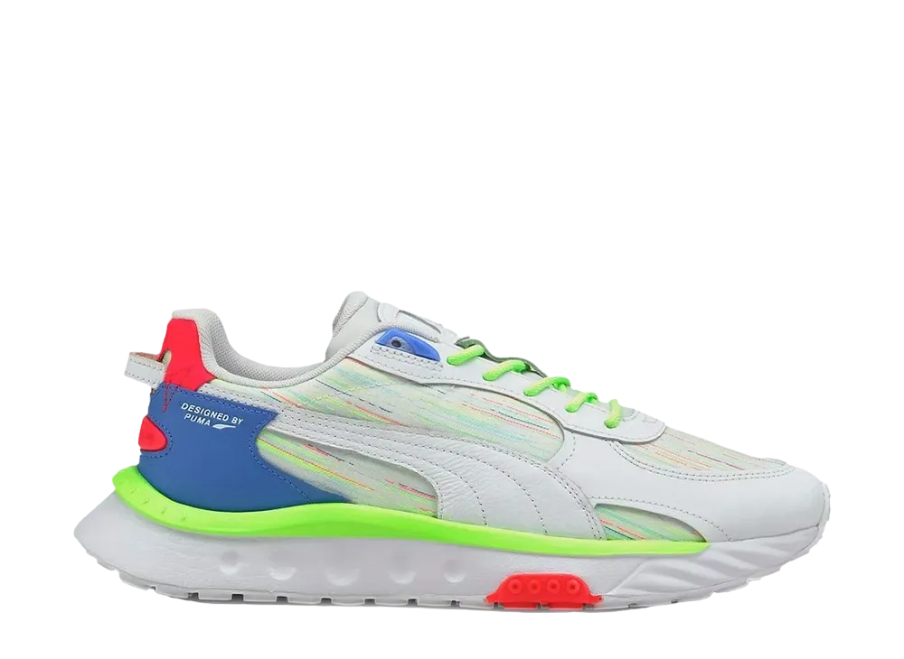 プーマ ワイルド ライダー スペクトラ "ホワイト ブルーマガジン"