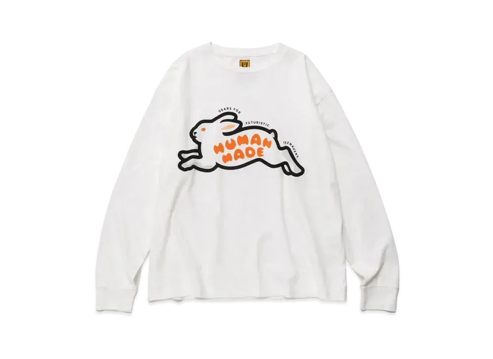 ヒューマン メイド ラビット L/S Tシャツ "ホワイト"