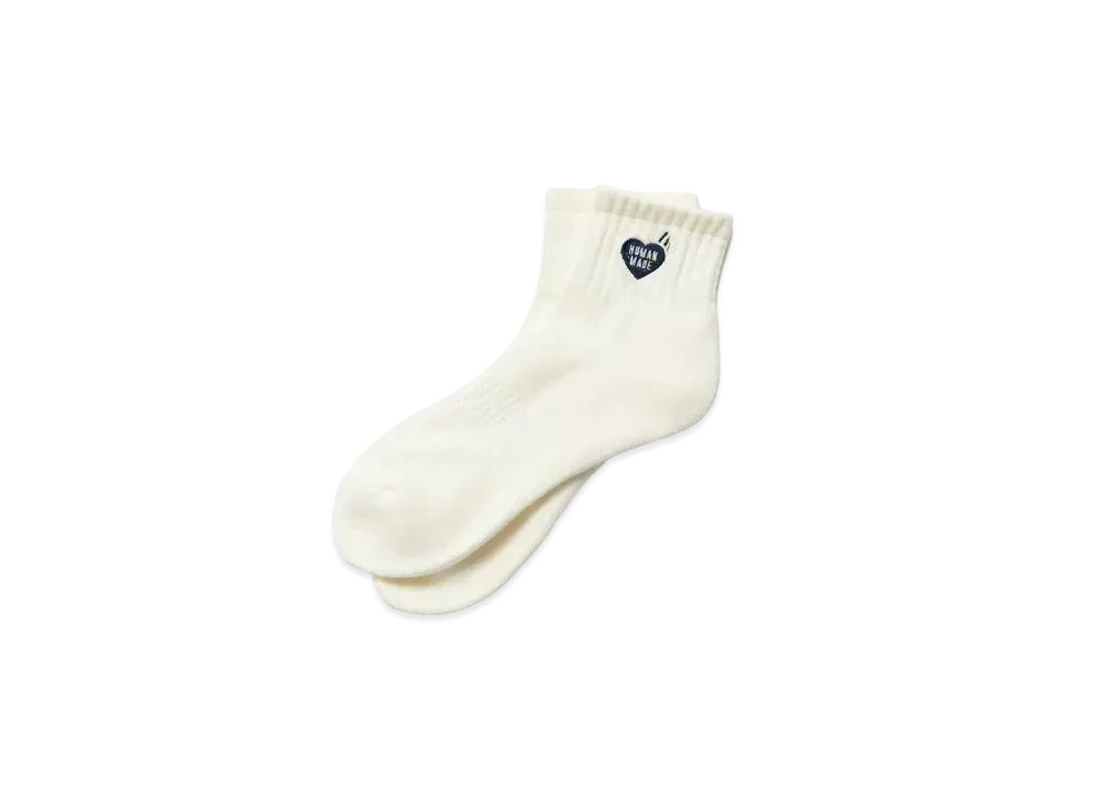 HUMAN MADE SHORT PILE SOCKS "White"