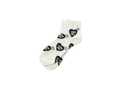 HUMAN MADE SHORT HEART PATTERN SOCKS "Black"