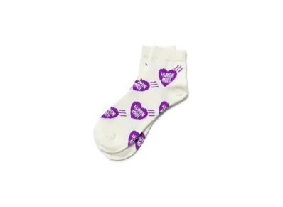 HUMAN MADE SHORT HEART PATTERN SOCKS "Purple"