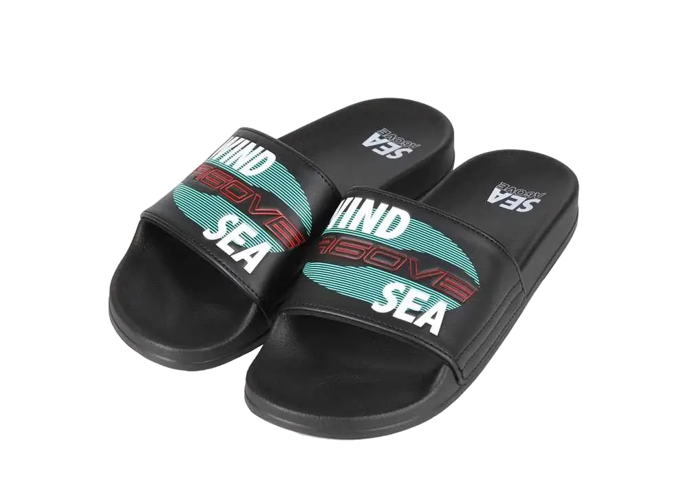 WIND AND SEA× slipper シャワーサンダル 黒 WIND AND SEA X ISLAND SLIPPER ULTRA SUEDE SLIDE SANDAL 