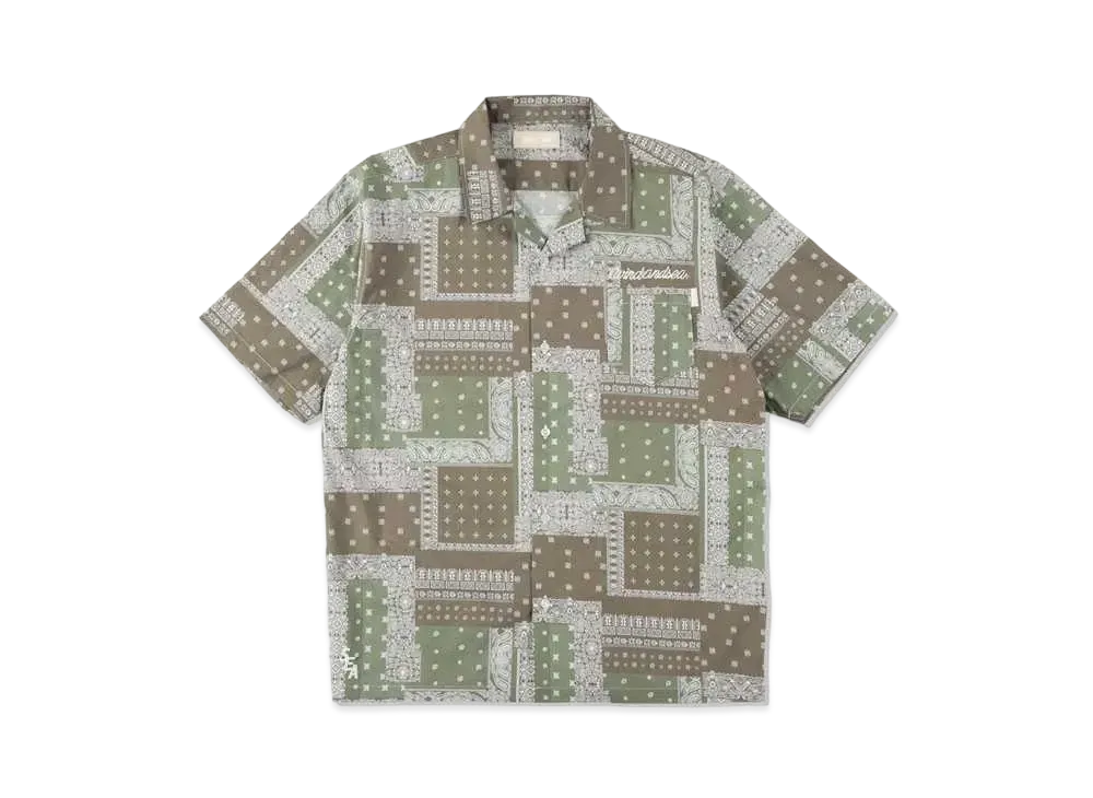 WIND AND SEA WDS_(PAISLEY-PATTERN) S/S SHIRT "Olive"