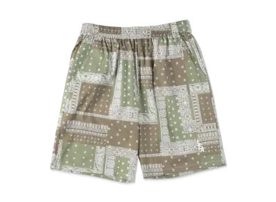 WIND AND SEA WDS_(PAISLEY-PATTERN) SHORTS "Olive"