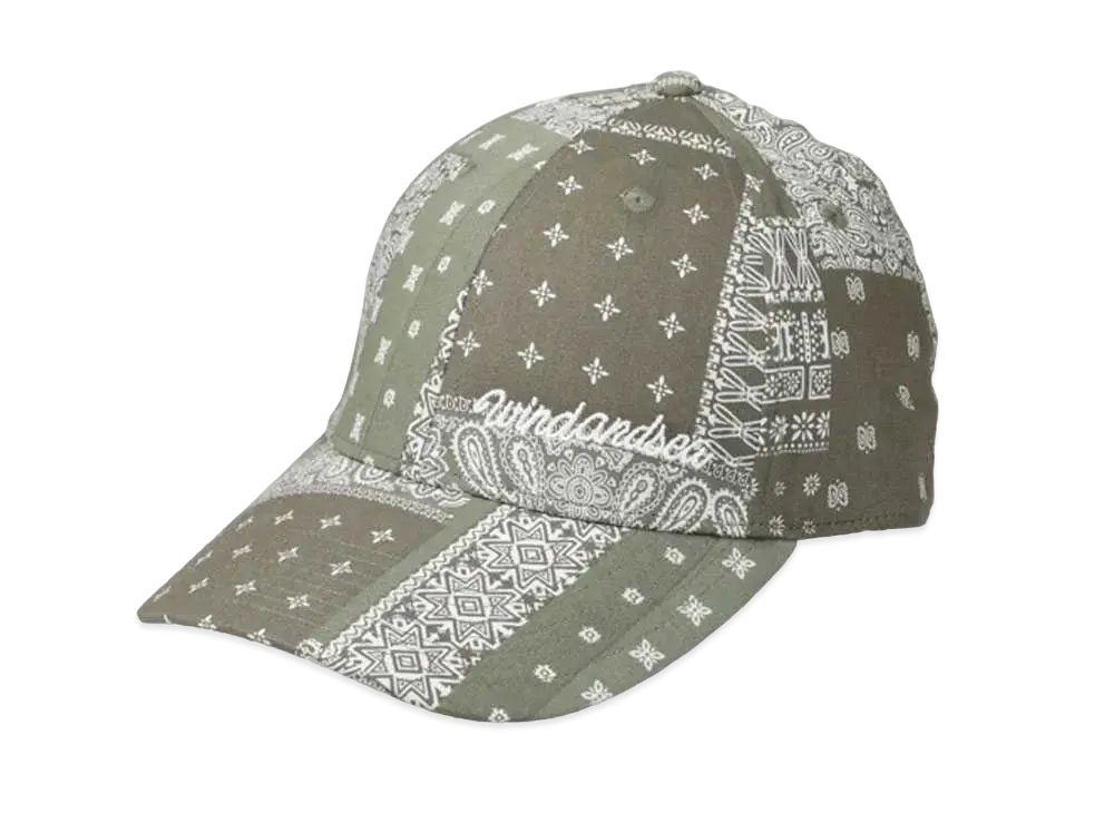 WIND AND SEA WDS_(PAISLEY-PATTERN) 6PANEL CAP "Olive"