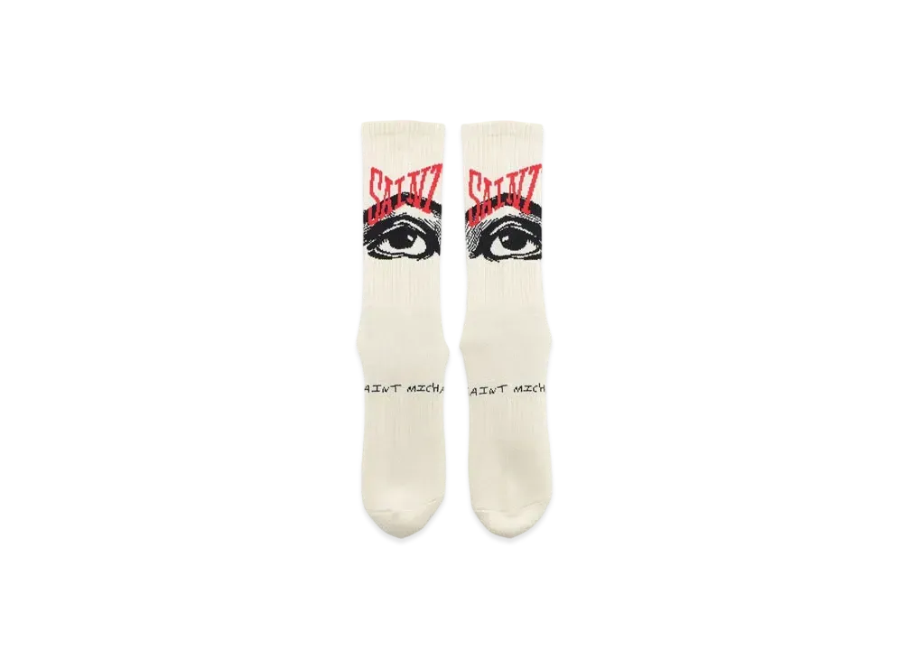 ©SAINT Mxxxxxx 22SS SOCKS EYES "Ecru"