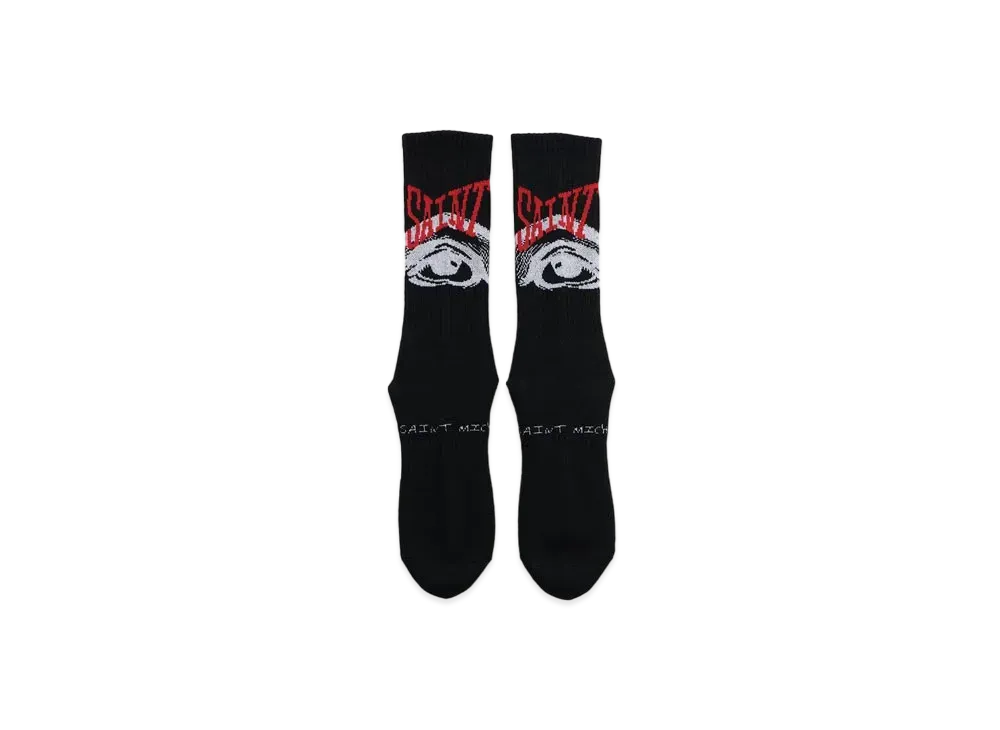 SAINT Mxxxxxx  22AW SOCKS EYES "Black"