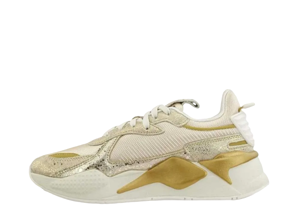 プーマ ウィメンズ RS-X ウィンター グリマー "ウィンター ホワイト/チーム ゴールド/ブラック"