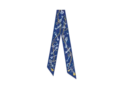 Hermes Les Cles a Pois Twilly "Marine/Gris Argent/Multicolore"