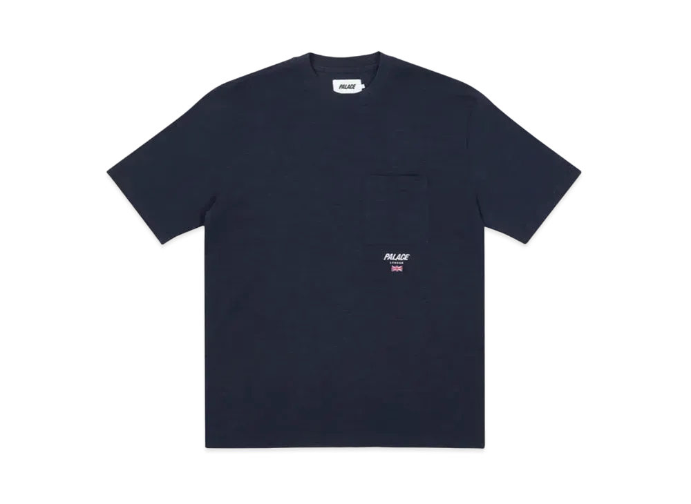 PALACE SLAB SQUARE POCKET T-SHIRT "Navy"