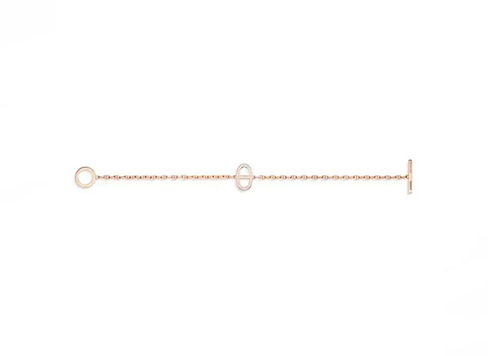 Hermes Chaine D'Ancre Contour Bracelet "Pink Gold"