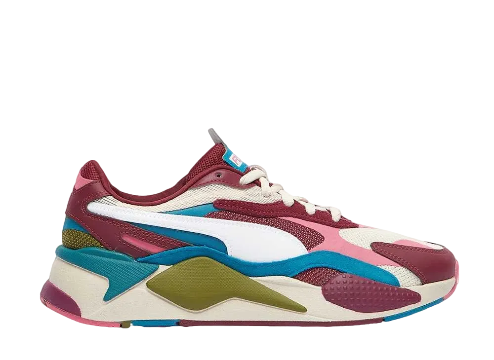プーマ RS-X 3 パズル カベルネ "ピンク ブルー グリーン"