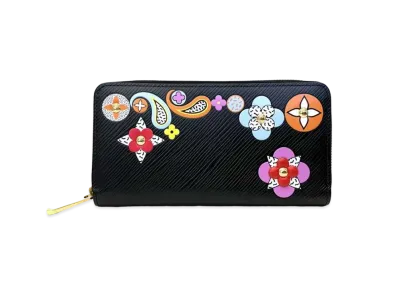 Louis Vuitton Epi Monogram Flower Zippy Wallet "Noir"