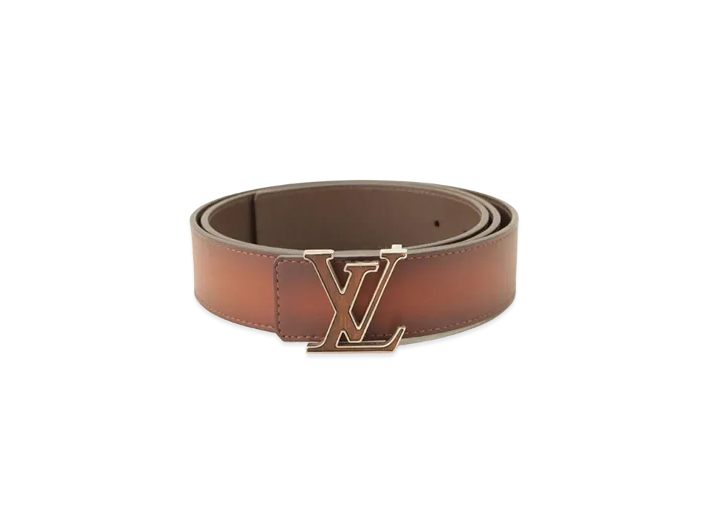 Louis Vuitton Ceinture Wood LV Initial "Brown"