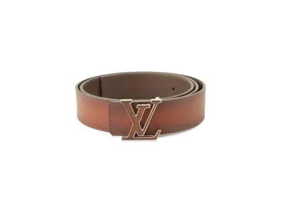 Louis Vuitton Ceinture Wood LV Initial "Brown"