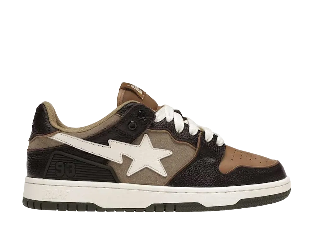 ア ベイジング エイプ スケートスタ #13 "ブラウン アイボリー"