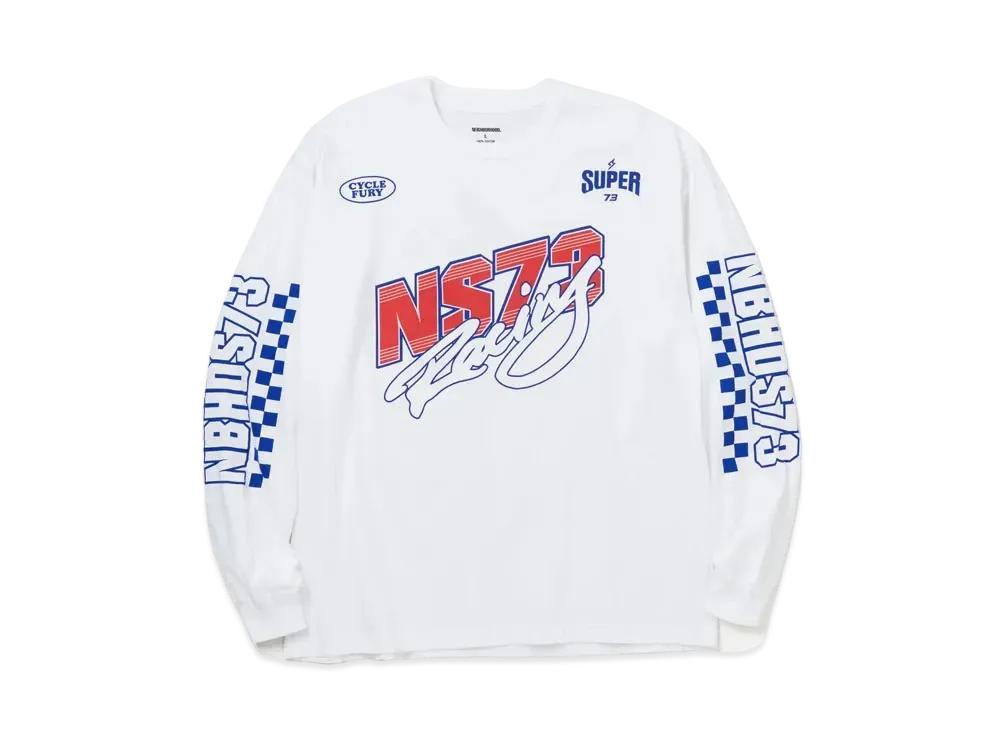 NEIGHBORHOOD SUPER73 / C-TEE . LS "White"