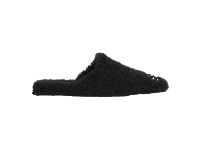 BALENCIAGA Cosy BB Mule In Black Fake Shearling "Black"