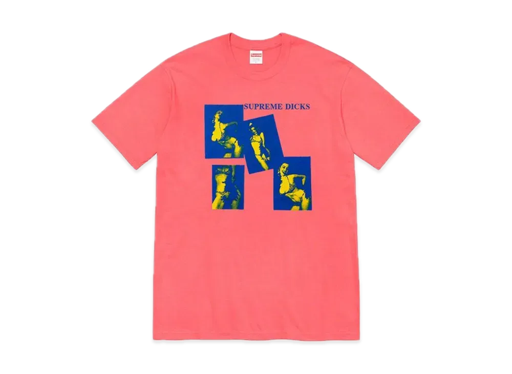 Supreme Dicks Tee "Bright Coral"