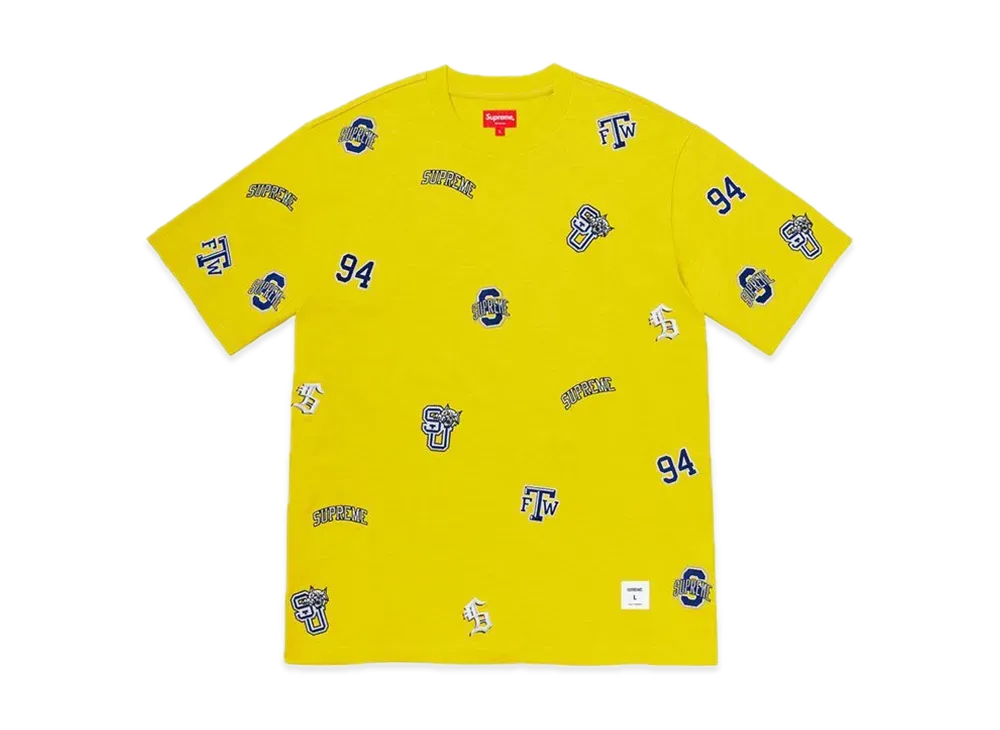 シュプリーム ユニバーシティー S/S トップ "ブライト イエロー"