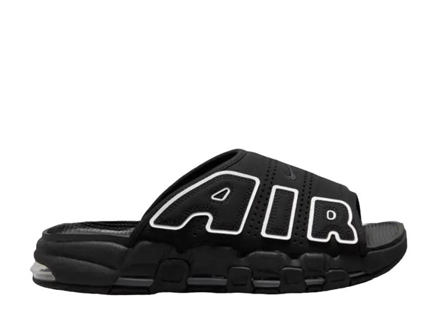 ナイキ エアモアアップテンポ スライド "ブラック/ホワイト"