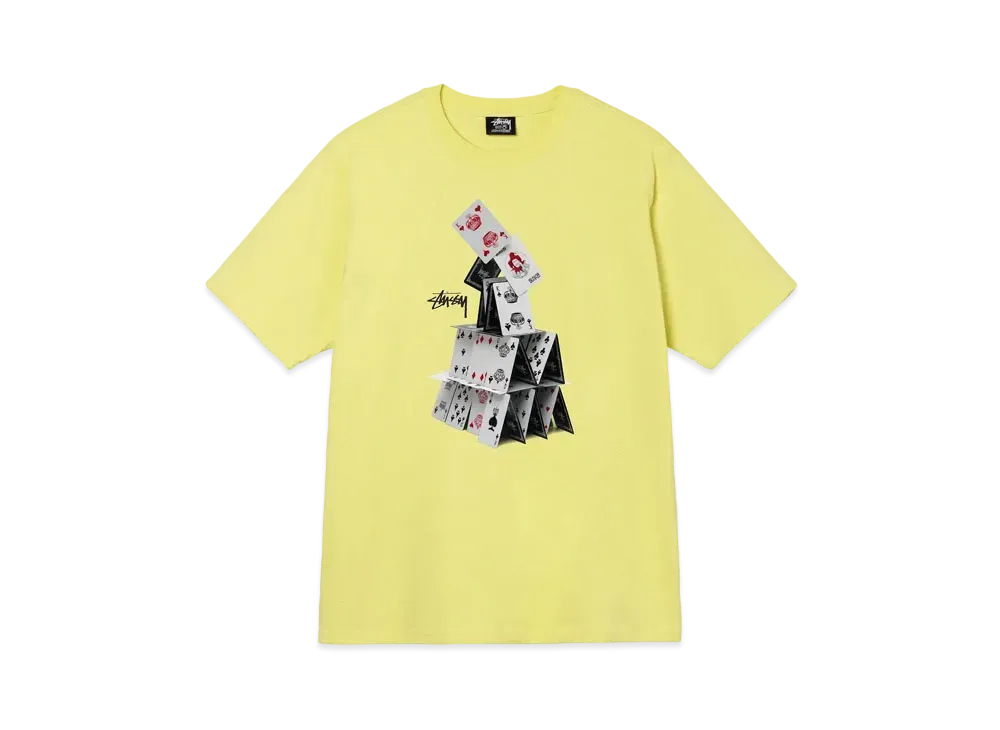 Stussy HOUSE OF CARDS TEE "Yellow"