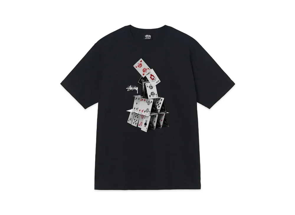 Stussy HOUSE OF CARDS TEE "Black"