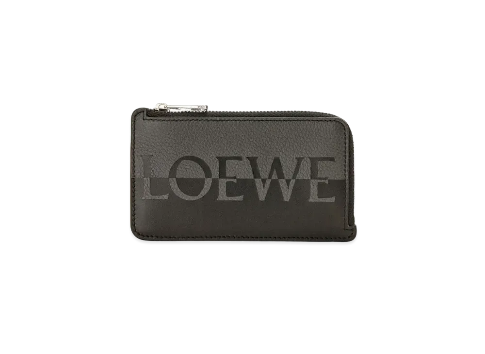 LOEWE Signature Coin Cardholder In Calfskin "Anthracite/Black"