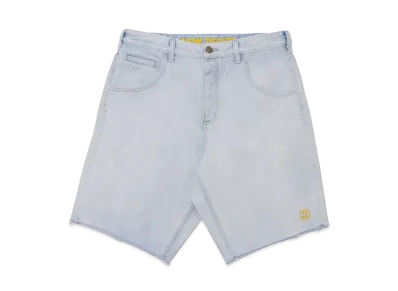 drew house theo patch denim shorts "Vintage Bleach Wash"