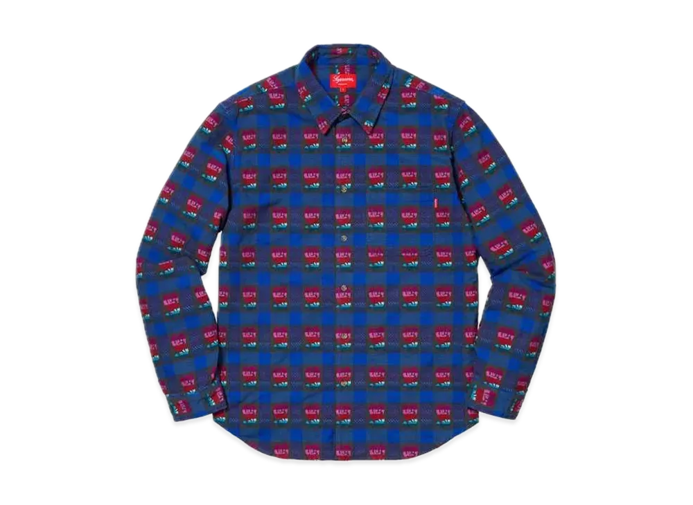 Supreme Rose Buffalo Plaid Shirt "Royal"