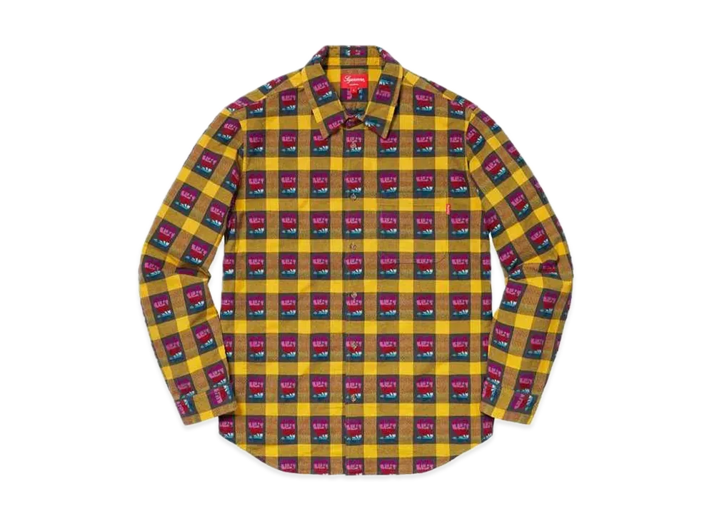 Supreme Rose Buffalo Plaid Shirt "Yellow"