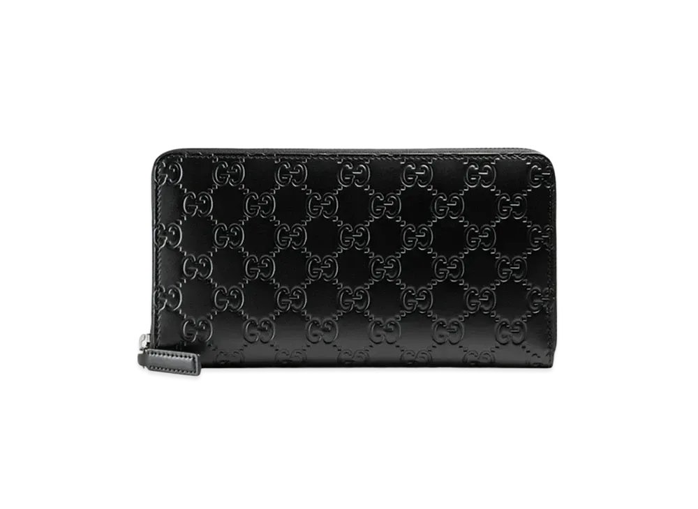 GUCCI Signature Zip around Wallet "Black"