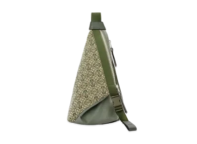 LOEWE Anton Sling In Anagram Jacquard and Canvas "Khaki Green"