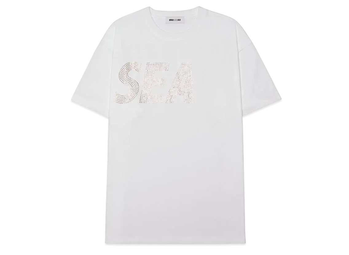 WIND AND SEA SEA (RHINE STONE) S/S T-SHIRT "White"