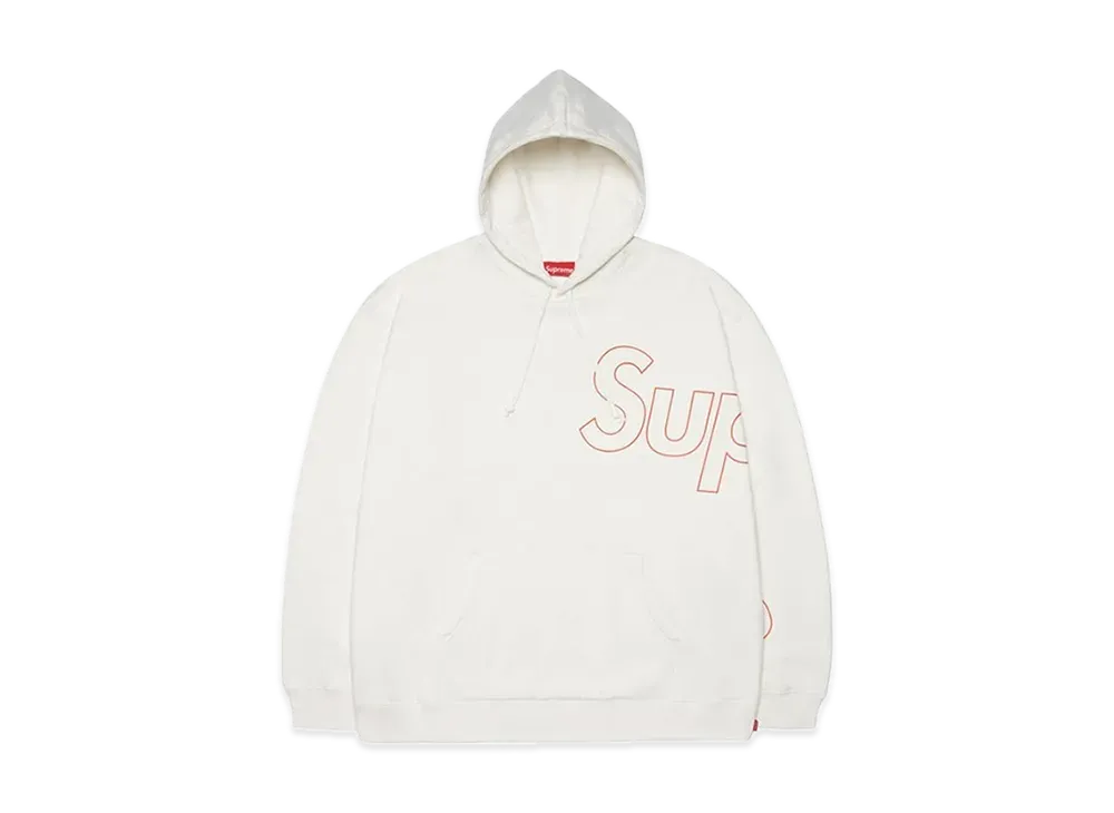 Supreme Reflective Hooded Sweatshirt "White"