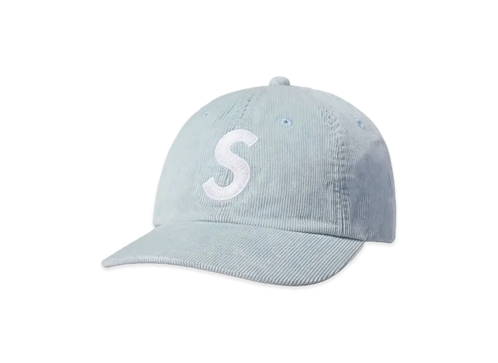 Supreme Fine Wale Corduroy S Logo 6-Panel  "Light Blue"