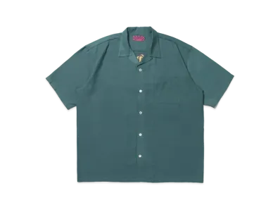 APHRODITEGANG CLASSIC LOGO S/S OPEN COLLAR SHIRT "Dark Green"