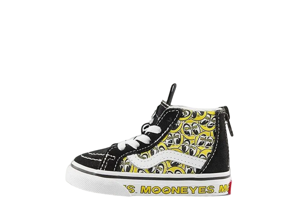 ムーンアイズ × バンズ キッズ スケートハイ ジップ "ホワイト/ブラック"(キッズ)