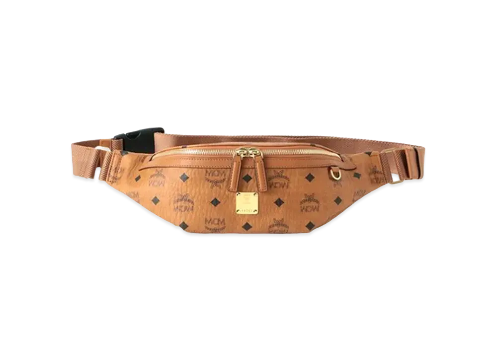 MCM Fursten Belt Bag In Visetos "Cognac"