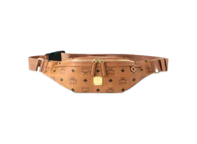 MCM Fursten Belt Bag In Visetos "Cognac"