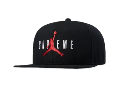 Supreme Jordan キャップ ブラック Supreme NIKE Air Jordan 6-Panel Cap