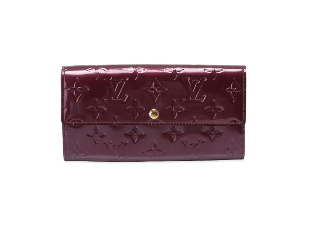 Louis Vuitton Sarah Wallet Monogram Vernis "Rouge Forvist"