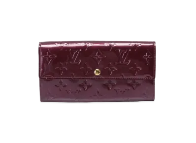 Louis Vuitton Sarah Wallet Monogram Vernis "Rouge Forvist"