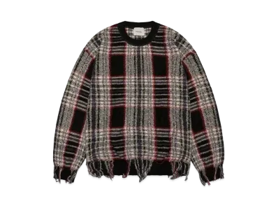 Iroquois WARP THREAD CHECK KNIT "BLK"