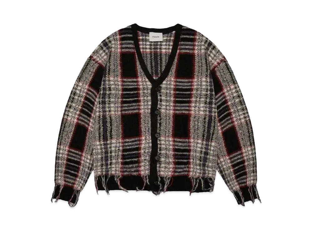 Iroquois WARP THREAD CHECK KNIT CD "BLK"