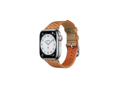 Hermes Apple Watch Simple Tour Jumping 45mm "Kraft/Orange"