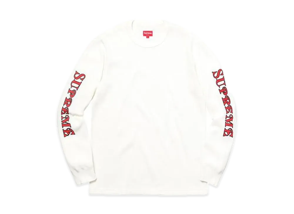 Supreme Logo Waffle Thermal サーマル ロンT Buy Supreme Old English