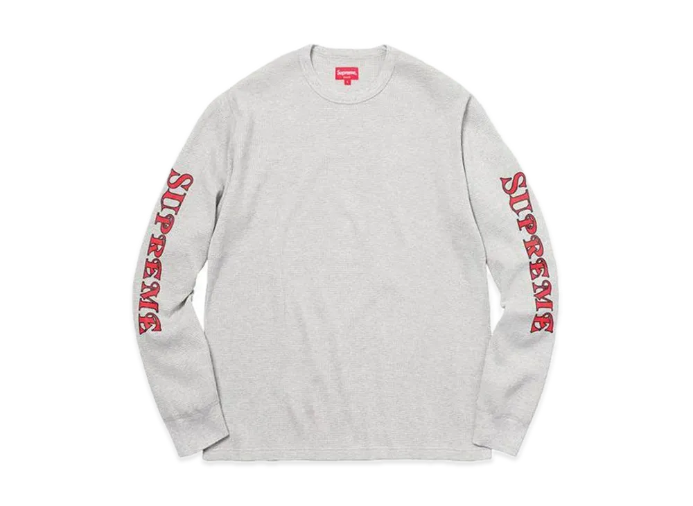 Supreme Sleeve Logo Waffle Thermal 